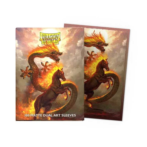Dragon Shield Fire Horse 2026 Matte Dual Art Sleeves – Standard Size (100 buc) [1]