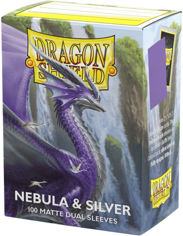 Board Games - Dragon Shield Matte Dual Art Sleeves Standard Nebula Silver 100 buc