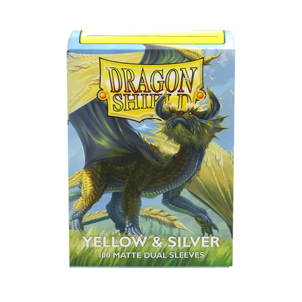 Board Games - Dragon Shield Matte Dual Sleeves Yellow Silver