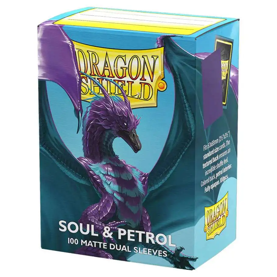 Board Games - Dragon Shield Matte Dual Soul Petrol Standard Card Sleeves 100 buc