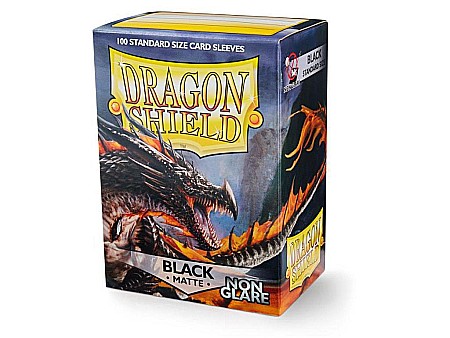 Accesorii jocuri de societate - Dragon Shield Matte - Non-glare - Black Amina (100 Sleeves)