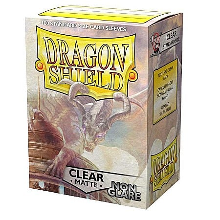 Accesorii jocuri de societate - Dragon Shield Matte Non-Glare Sleeves - Clear (100 Sleeves)