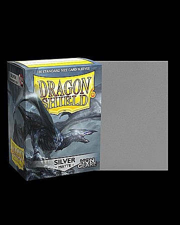 Accesorii jocuri de societate - Dragon Shield Matte Non-Glare Sleeves - Silver (100 Sleeves)