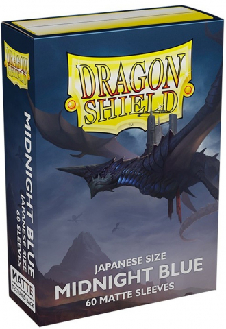 Accesorii jocuri de societate - Dragon Shield Matte Sleeves – Midnight Blue (60 buc) - Japanese size