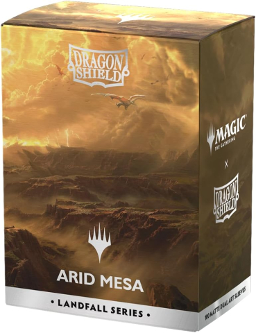 Noutati - Dragon Shield MTG Landfall Arid Mesa Matte Dual Sleeves 100 buc