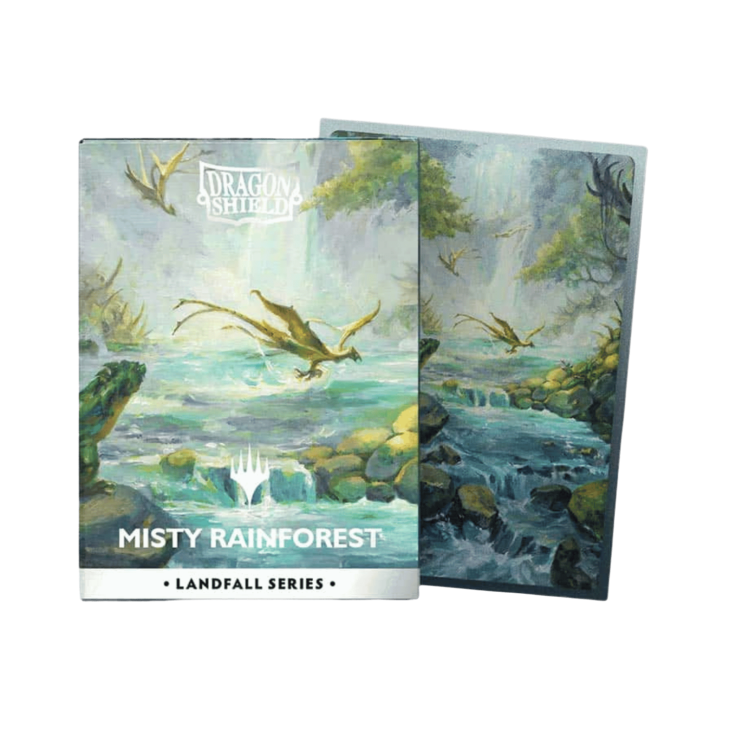 Protectii carti (Sleeves) - Dragon Shield MTG Landfall Misty Rainforest Matte Dual Sleeves 100 buc