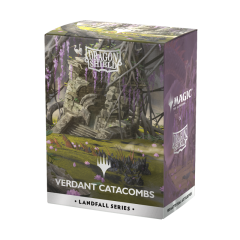 Noutati - Dragon Shield MTG Landfall Verdant Catacombs Matte Dual Sleeves 100 buc
