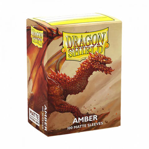 Protectii pentru carti (Sleeves) - Dragon Shield Standard Matte Sleeves - Amber (100 Sleeves)