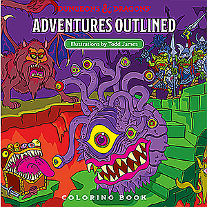 Dungeons and Dragons - Dungeons and Dragons: Adventures - Outlined Coloring Book