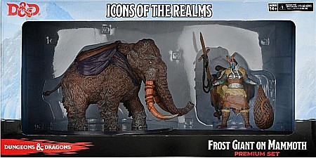 Dungeons and Dragons - Dungeons & Dragons: D&D Icons of the Realms Miniatures: Snowbound Frost Giant and Mammoth Premium Se
