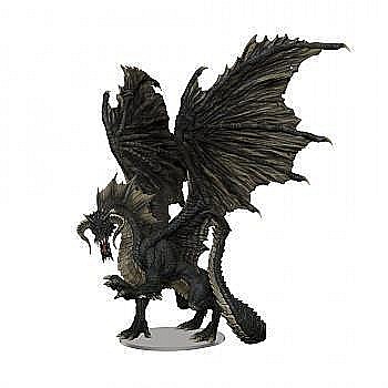 Dungeons and Dragons - Dungeons & Dragons Icons of the Realms: Adult Black Dragon Premium Figure