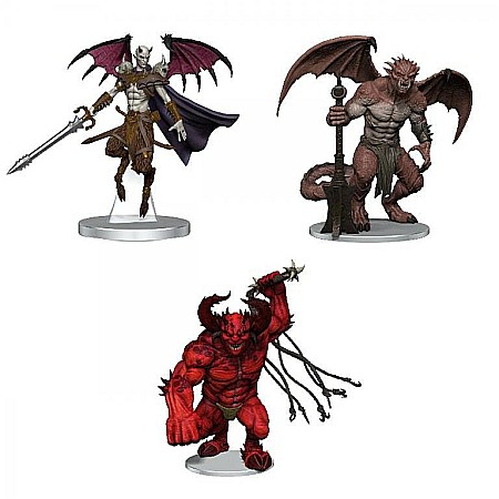 Dungeons and Dragons - Dungeons & Dragons Icons of the Realms Miniatures: Archdevils - Hutijin, Moloch, Titivilus
