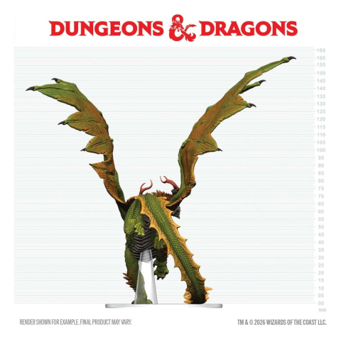PRECOMENZI - Dungeons & Dragons Icons of the Realms prepainted Miniatures Adult Spirit Dragon 24 cm