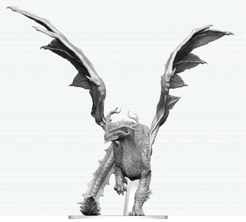 Dungeons & Dragons Nolzur's Marvelous Miniatures Unpainted Miniature Adult Spirit Dragon 24 cm [4]
