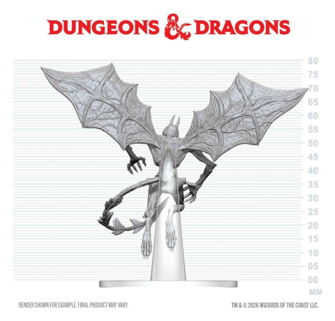 PRECOMENZI - Dungeons & Dragons Nolzur's Marvelous Miniatures Unpainted Miniature Nightgaunt 17 cm