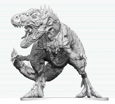 Dungeons & Dragons Nolzur's Marvelous Miniatures Unpainted Miniature Tyrannosaurus Zombie 20 cm [4]