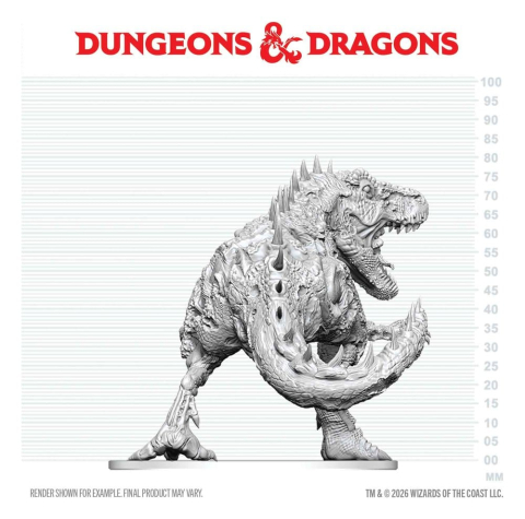 PRECOMENZI - Dungeons & Dragons Nolzur's Marvelous Miniatures Unpainted Miniature Tyrannosaurus Zombie 20 cm