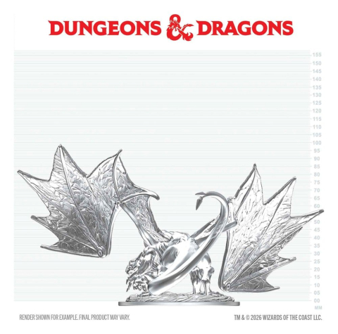 PRECOMENZI - Dungeons & Dragons Nolzur's Marvelous Miniatures Unpainted Miniature Young Sapphire Dragon 20 cm
