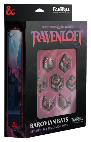PRECOMENZI - Dungeons & Dragons Ravenloft Dice Set Inclusion Bats (7)