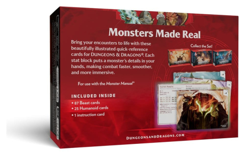 Games - Dungeons & Dragons RPG Reference Cards: Monsters (Animals and NPCs) *English Version*