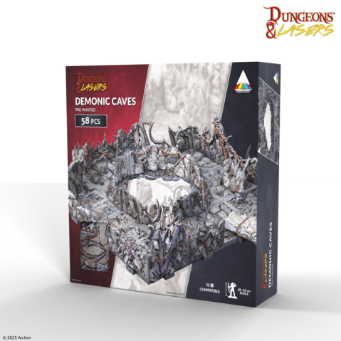 Dungeons and Dragons - Dungeons & Lasers: Demonic Caves Pre-Painted Terrain Set