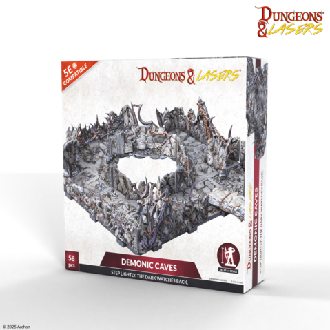 Dungeons and Dragons - Dungeons & Lasers: Demonic Caves Terrain Set (Unpainted)