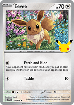 Pokemon TCG Singles - Eevee (30C 116) 30th Celebration - Singles