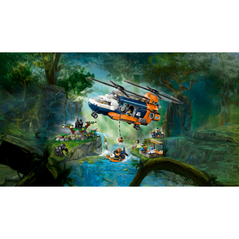 LEGO City Elicopterul exploratorului junglei la tabara de baza 60437 [9]