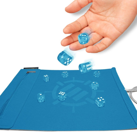 Enhance Tabletop Accessories Roll on a Scroll Dice and Rolling Mat Blue [1]