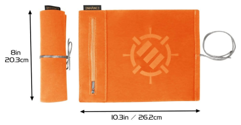 Casa si Cadouri - Enhance Tabletop Accessories Roll on a Scroll Dice and Rolling Mat Orange