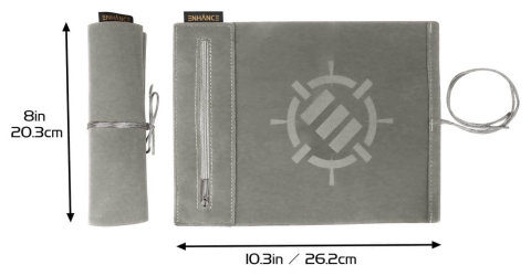 Casa si Cadouri - Enhance Tabletop Accessories Roll on a Scroll Dice and Rolling Mat Silver