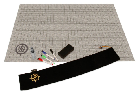 PRECOMENZI - Enhance Tabletop Grid Mat Campaign Kit DnD beige