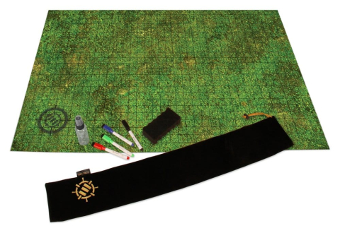 PRECOMENZI - Enhance Tabletop Grid Mat Campaign Kit DnD green