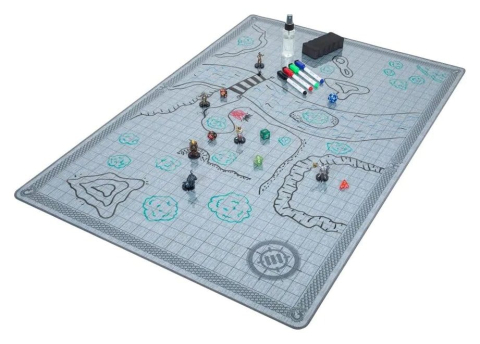 PRECOMENZI - Enhance Tabletop Grid Mat Deluxe RPG Campaign Kit Stone