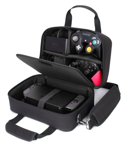 PRECOMENZI - Enhance USA Gear S14 Console Gaming Nintendo Switch Case Black
