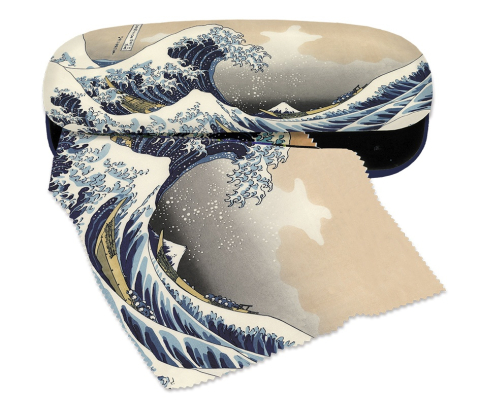Cadouri - Etui cu textil si protectie ochelari Hokusai - Marele val, Fridolin