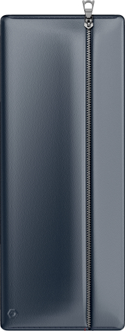 Stilouri, cerneala si accesorii - Etui piele cu fermoar - bleumarin