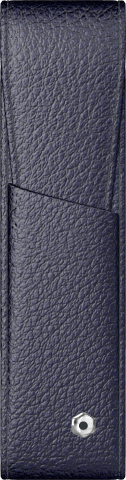Stilouri, cerneala si accesorii - Etui piele dublu cu clapa - albastru inchis