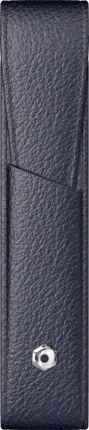 Stilouri, cerneala si accesorii - Etui piele single cu clapa - albastru inchis