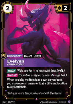 Singles Trading Card Games - Evelynn, Entrancing Unleashed - Singles 141