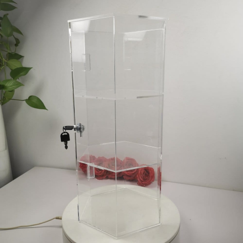 PRECOMENZI - Evoretro 3-Tier Locking Acrylic Hexagon Display Tower
