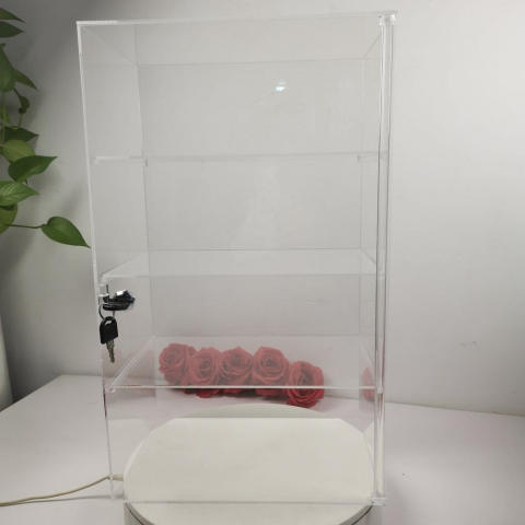 PRECOMENZI - Evoretro 4-Tier Locking Acrylic Tiered Countertop Showcase Display Case