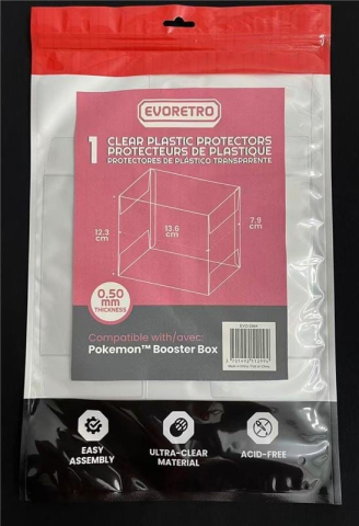 Depozitare si Protectie - Evoretro PET Display Case Protector for Pokémon Booster Box (1-Pack)