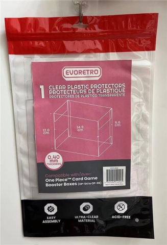 Evoretro PET Protectors 1-Pack for One Piece Card Game Booster Boxes (OP-04 to OP-08) 12 x 6 x 15 cm [2]