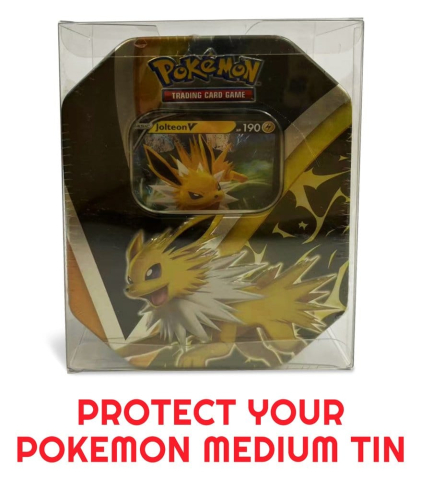 Evoretro PET Protectors 5-Pack for Pokémon Medium Tins 12x8x15cm [4]