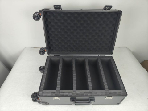 PRECOMENZI - Evoretro Trading Card Luggage Wheeled Case 5-Rows Round Aluminum 56.0 x 35.4 cm