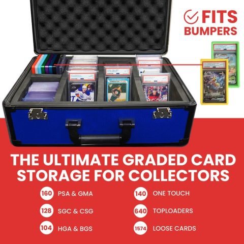 PRECOMENZI - Evoretro Trading Card Storage Box for 120 Cards XL Blue