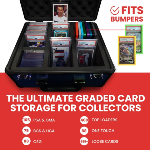 PRECOMENZI - Evoretro Trading Card Storage Box for 90 Cards X Blue