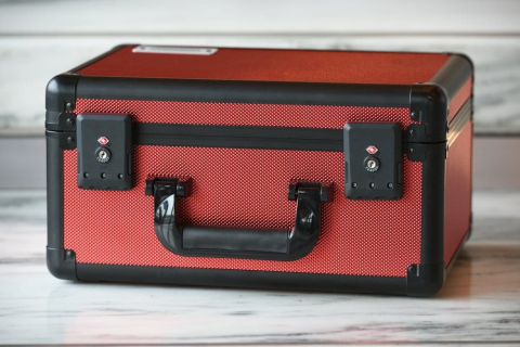 PRECOMENZI - Evoretro Trading Card Storage Box for 90 Cards X Red