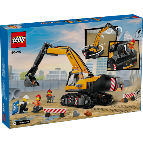 LEGO City Excavator galben de constructii 60420 [2]